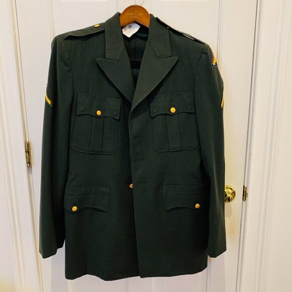Vintage US Army WWII Jacket Authentic Military Coat Green USA Size 40 L WW2 - Picture 1 of 11